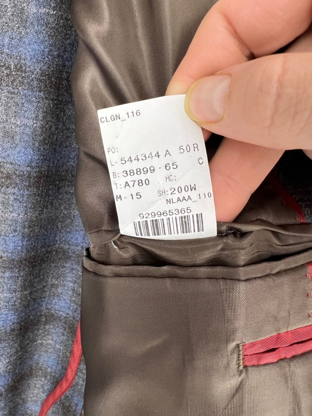 Reds 1865 Blue and Gray Plaid Sport Coat - Two-Button Notch Lapel - Picture 9 of 10